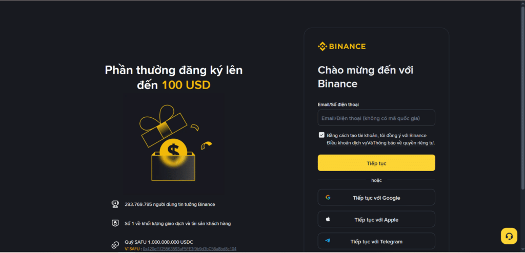 Mở tài khoản Binance thành công, xác minh danh tính (KYC) bảo mật.