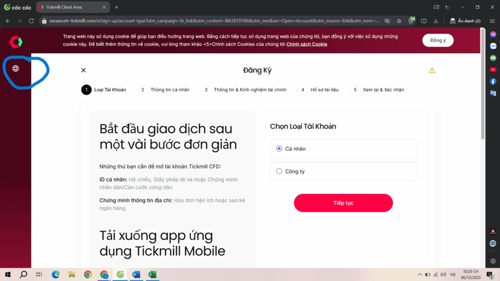 Hướng dẫn chi tiết mở tài khoản Tickmill – Sàn Forex Spread thấp cho trader.